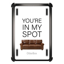 DistinctInk™ OtterBox Defender Series Case for Apple iPad / iPad Pro / iPad Air / iPad Mini - Brown Couch "You're in My Spot"