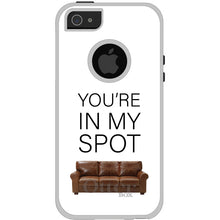 DistinctInk OtterBox Commuter Series Case for Apple iPhone or Samsung Galaxy - Brown Couch "You're in My Spot"
