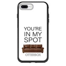 DistinctInk™ OtterBox Symmetry Series Case for Apple iPhone / Samsung Galaxy / Google Pixel - Brown Couch "You're in My Spot"