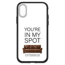 DistinctInk™ OtterBox Symmetry Series Case for Apple iPhone / Samsung Galaxy / Google Pixel - Brown Couch "You're in My Spot"