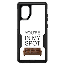 DistinctInk OtterBox Commuter Series Case for Apple iPhone or Samsung Galaxy - Brown Couch "You're in My Spot"