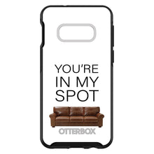 DistinctInk™ OtterBox Symmetry Series Case for Apple iPhone / Samsung Galaxy / Google Pixel - Brown Couch "You're in My Spot"