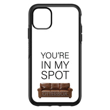 DistinctInk™ OtterBox Symmetry Series Case for Apple iPhone / Samsung Galaxy / Google Pixel - Brown Couch "You're in My Spot"