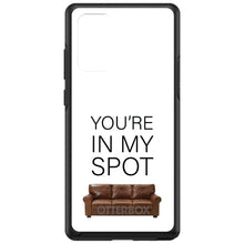 DistinctInk™ OtterBox Symmetry Series Case for Apple iPhone / Samsung Galaxy / Google Pixel - Brown Couch "You're in My Spot"