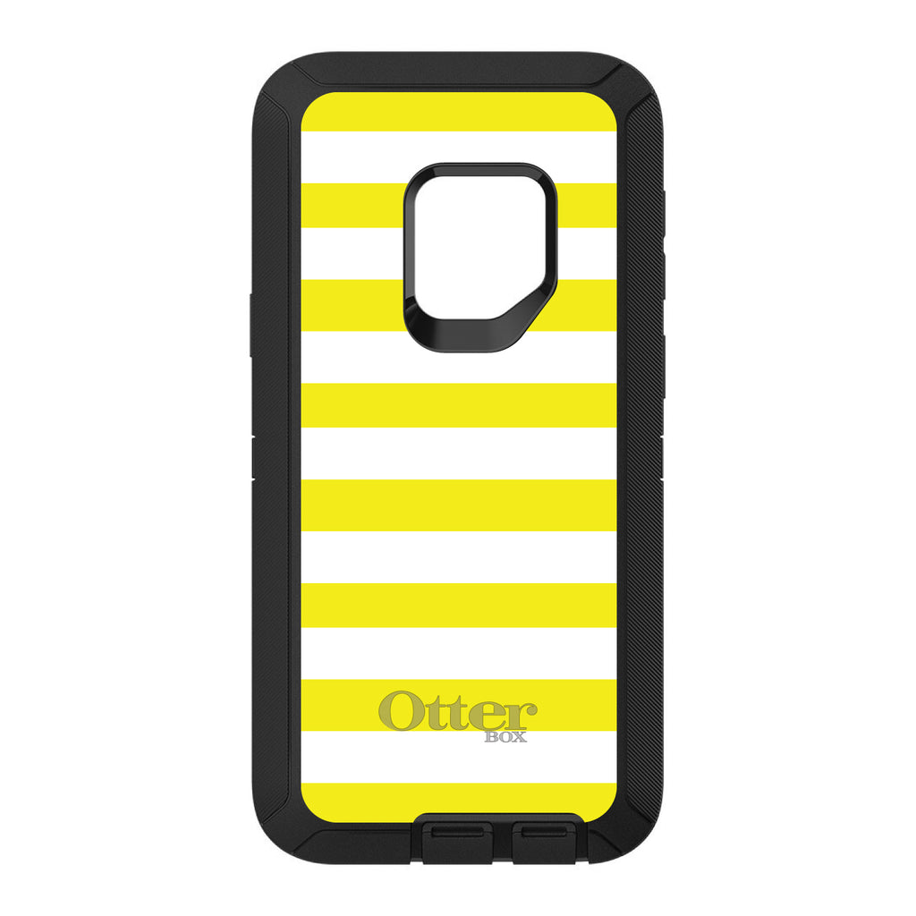 Yellow & White Bold Stripes OtterBox Defender Case for iPhone & Galaxy, view 8