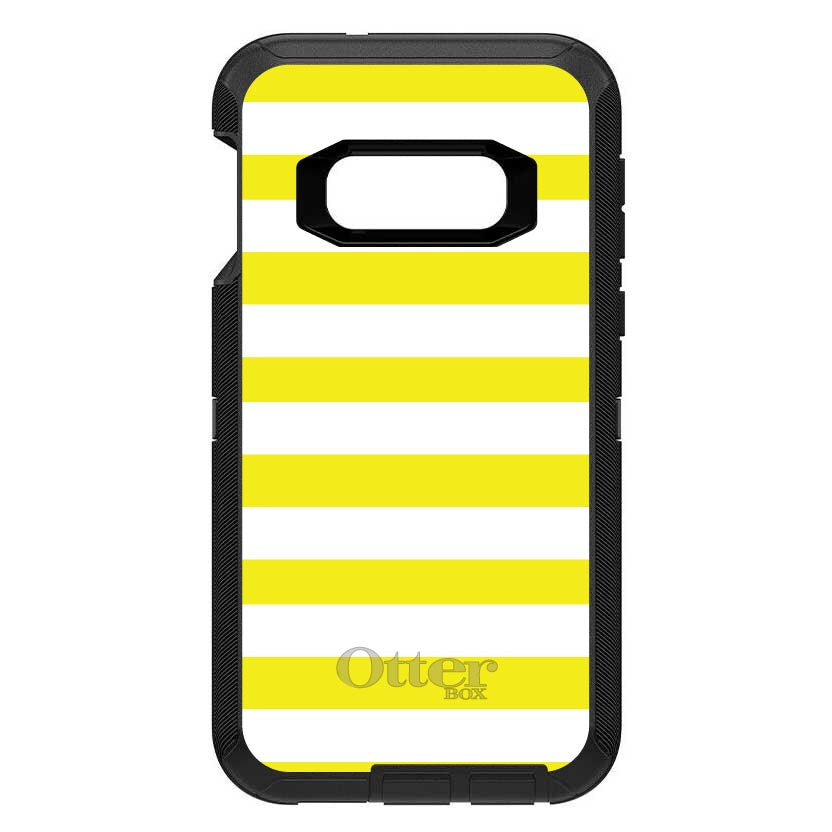 Yellow & White Bold Stripes OtterBox Defender Case for iPhone & Galaxy, view 7