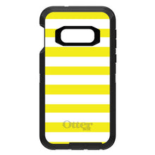 DistinctInk™ OtterBox Defender Series Case for Apple iPhone / Samsung Galaxy / Google Pixel - Yellow & White Bold Stripes