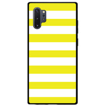 DistinctInk® Hard Plastic Snap-On Case for Apple iPhone or Samsung Galaxy - Yellow & White Bold Stripes