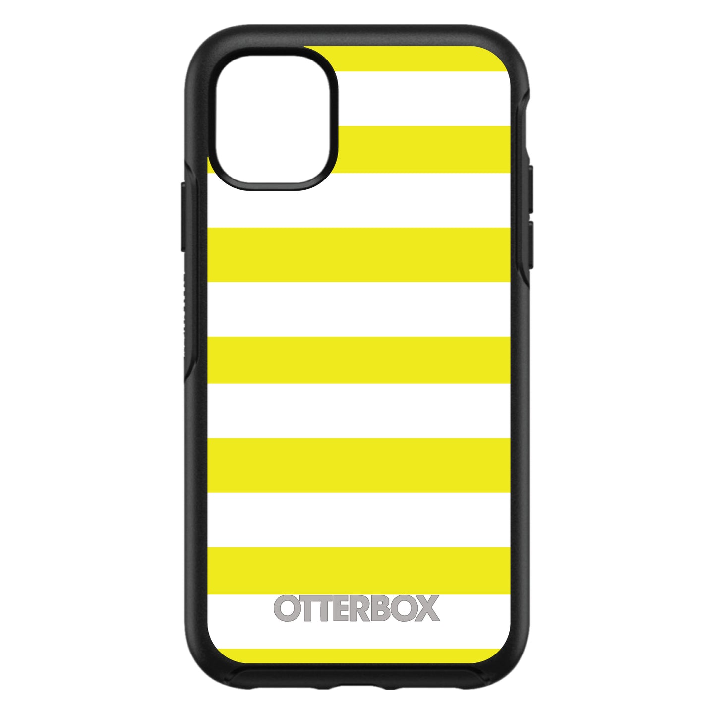 DistinctInk™ OtterBox Symmetry Series Case for Apple iPhone / Samsung Galaxy / Google Pixel - Yellow & White Bold Stripes
