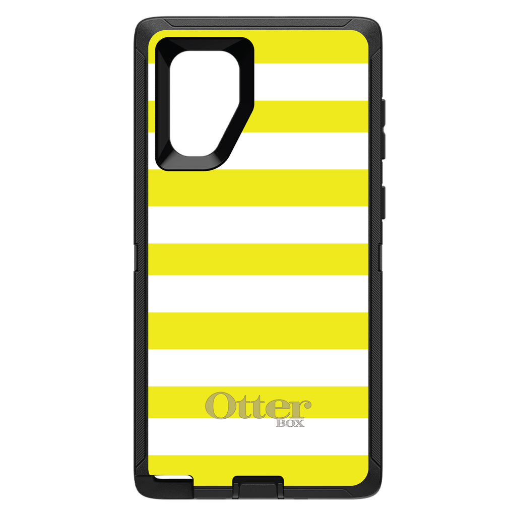Yellow & White Bold Stripes OtterBox Defender Case for iPhone & Galaxy, view 12