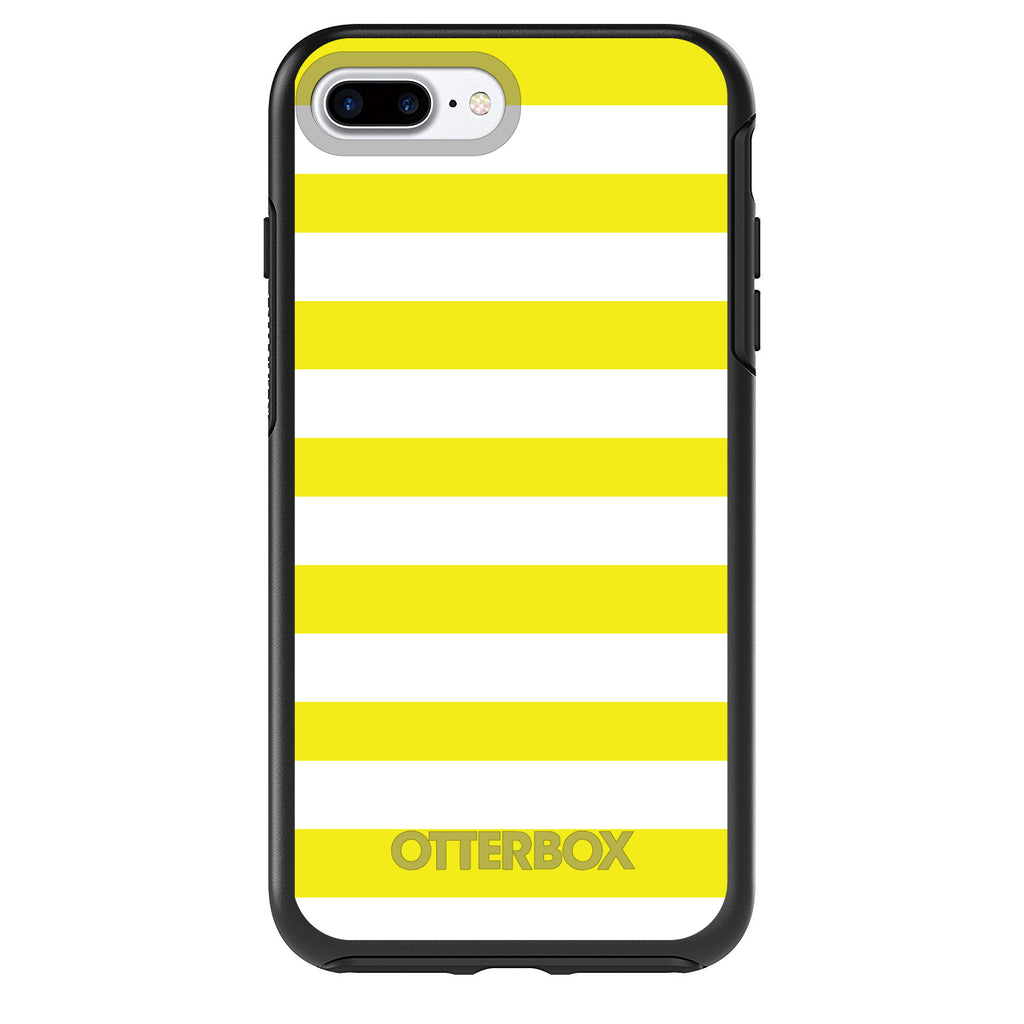 Yellow & White Bold Stripes OtterBox Symmetry Case for iPhone & Galaxy, view 2