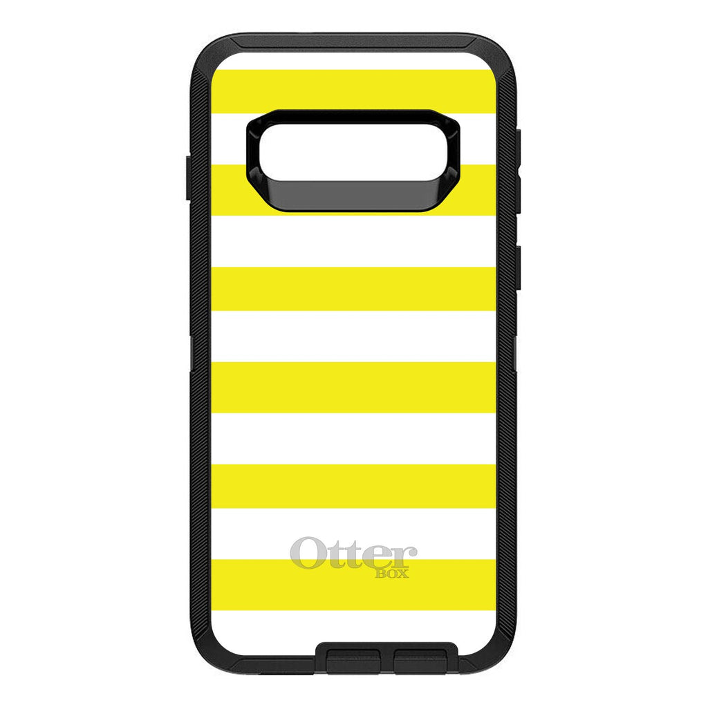 Yellow & White Bold Stripes OtterBox Defender Case for iPhone & Galaxy, view 6