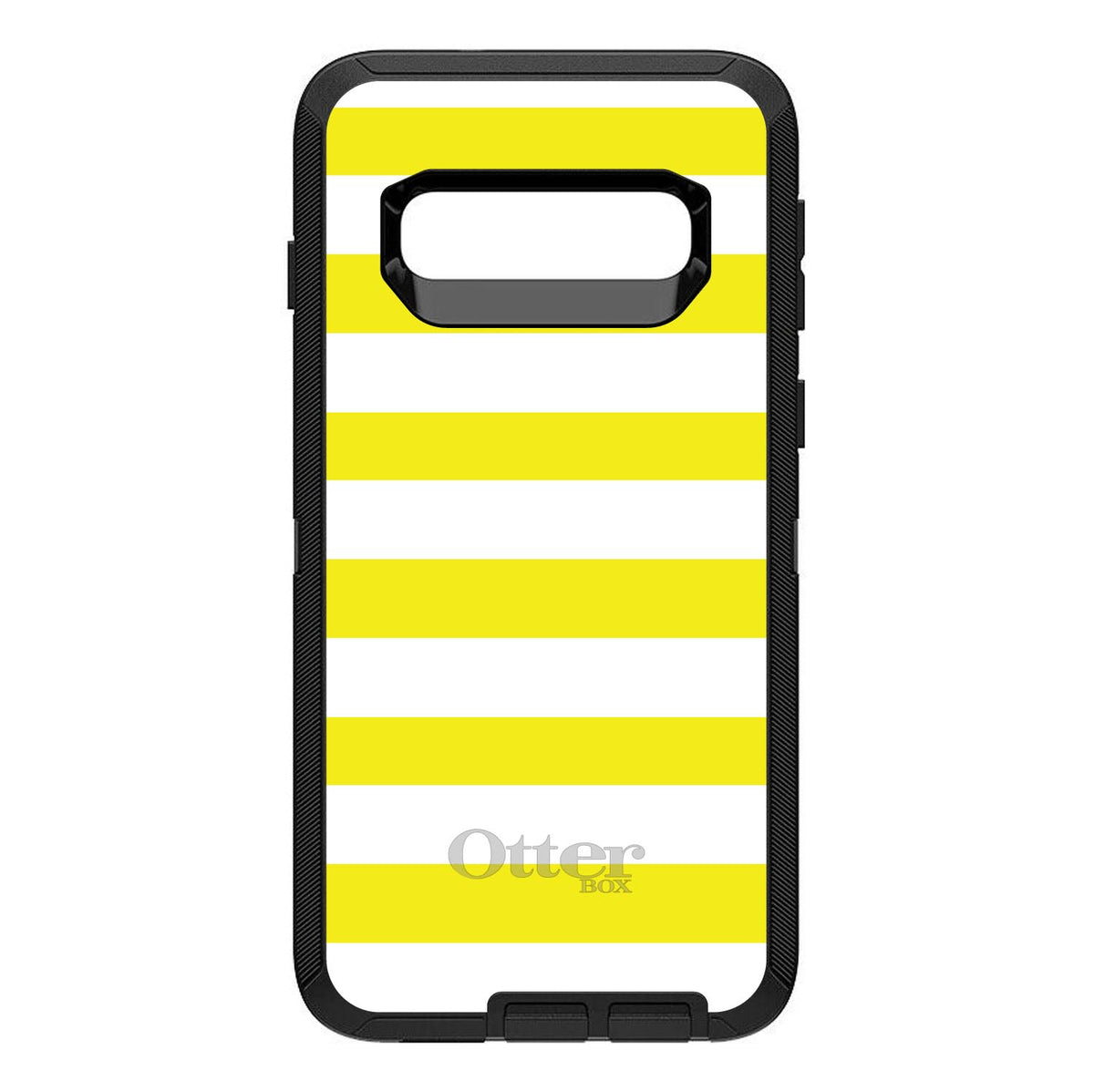Yellow & White Bold Stripes OtterBox Defender Case for iPhone & Galaxy, view 6