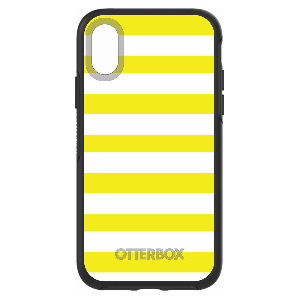 Yellow & White Bold Stripes OtterBox Symmetry Case for iPhone & Galaxy, view 4