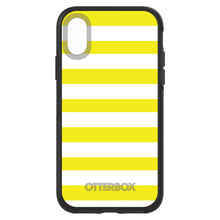 DistinctInk™ OtterBox Symmetry Series Case for Apple iPhone / Samsung Galaxy / Google Pixel - Yellow & White Bold Stripes