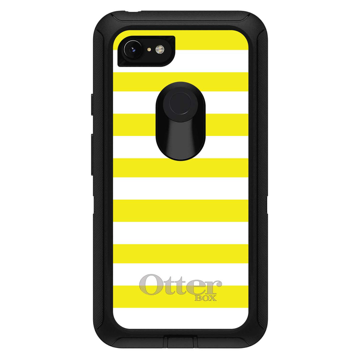 Yellow & White Bold Stripes OtterBox Defender Case for iPhone & Galaxy, view 15