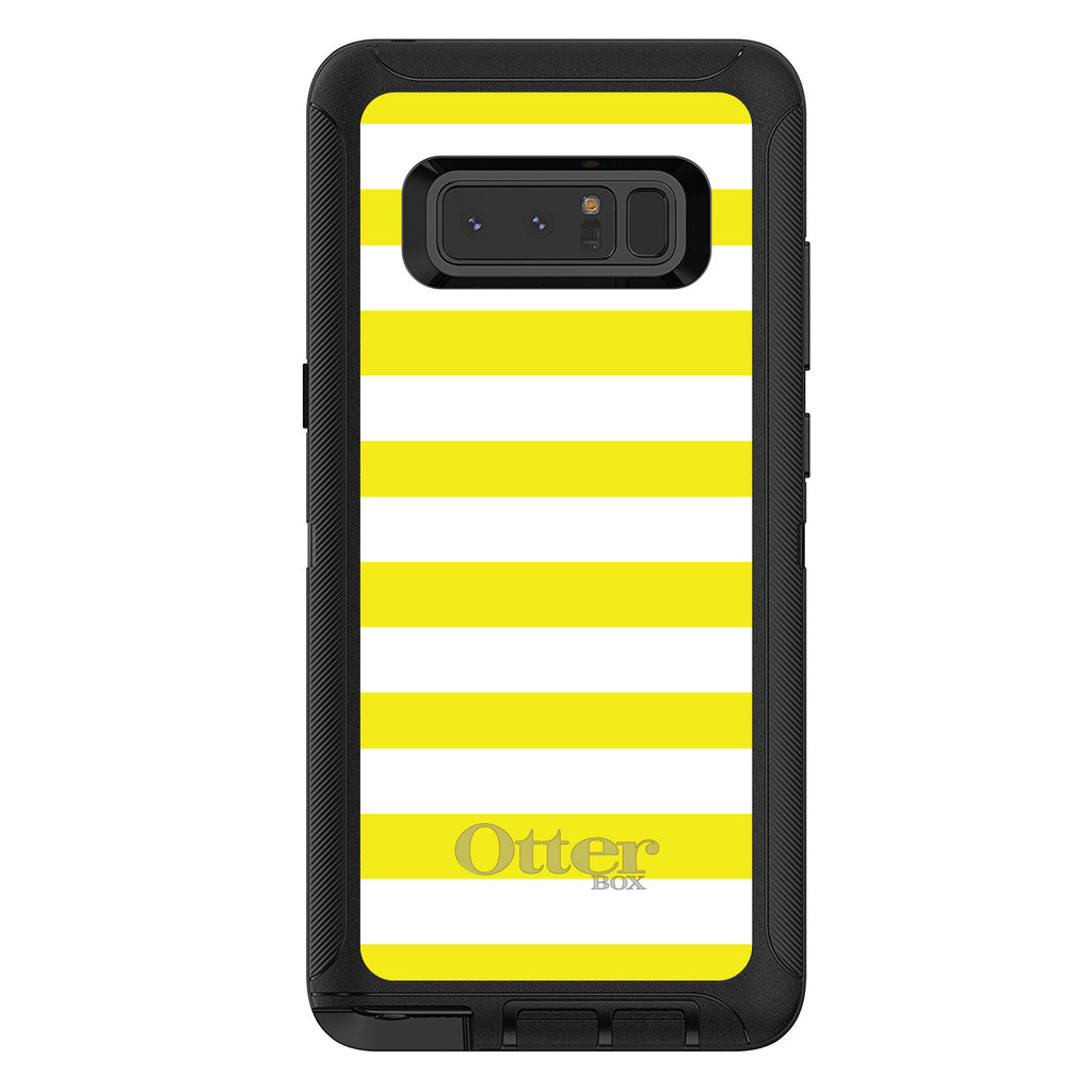 Yellow & White Bold Stripes OtterBox Defender Case for iPhone & Galaxy, view 14