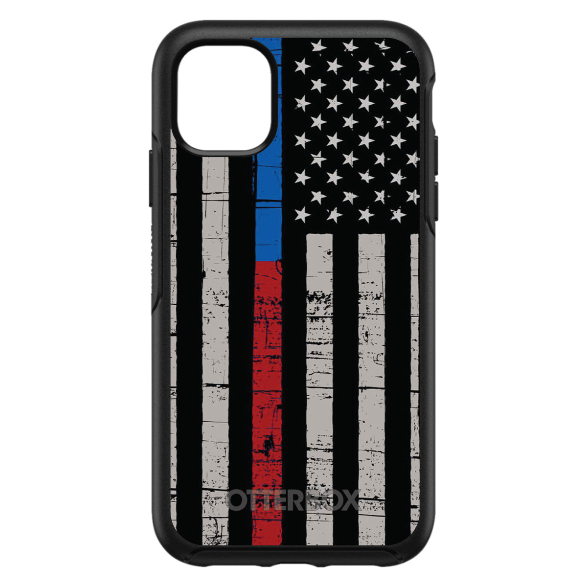 Thin Blue Line Thin Red Line US Flag OtterBox Symmetry Case for iPhone & Galaxy