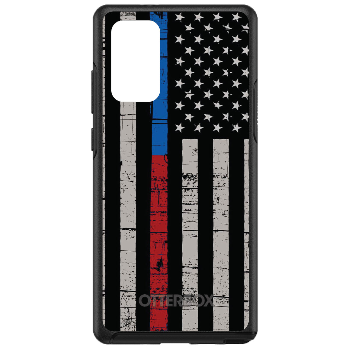 Thin Blue Line Thin Red Line US Flag OtterBox Symmetry Case for iPhone & Galaxy, view 10