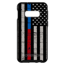 DistinctInk™ OtterBox Symmetry Series Case for Apple iPhone / Samsung Galaxy / Google Pixel - Thin Blue Line Thin Red Line US Flag