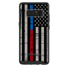 DistinctInk™ OtterBox Symmetry Series Case for Apple iPhone / Samsung Galaxy / Google Pixel - Thin Blue Line Thin Red Line US Flag