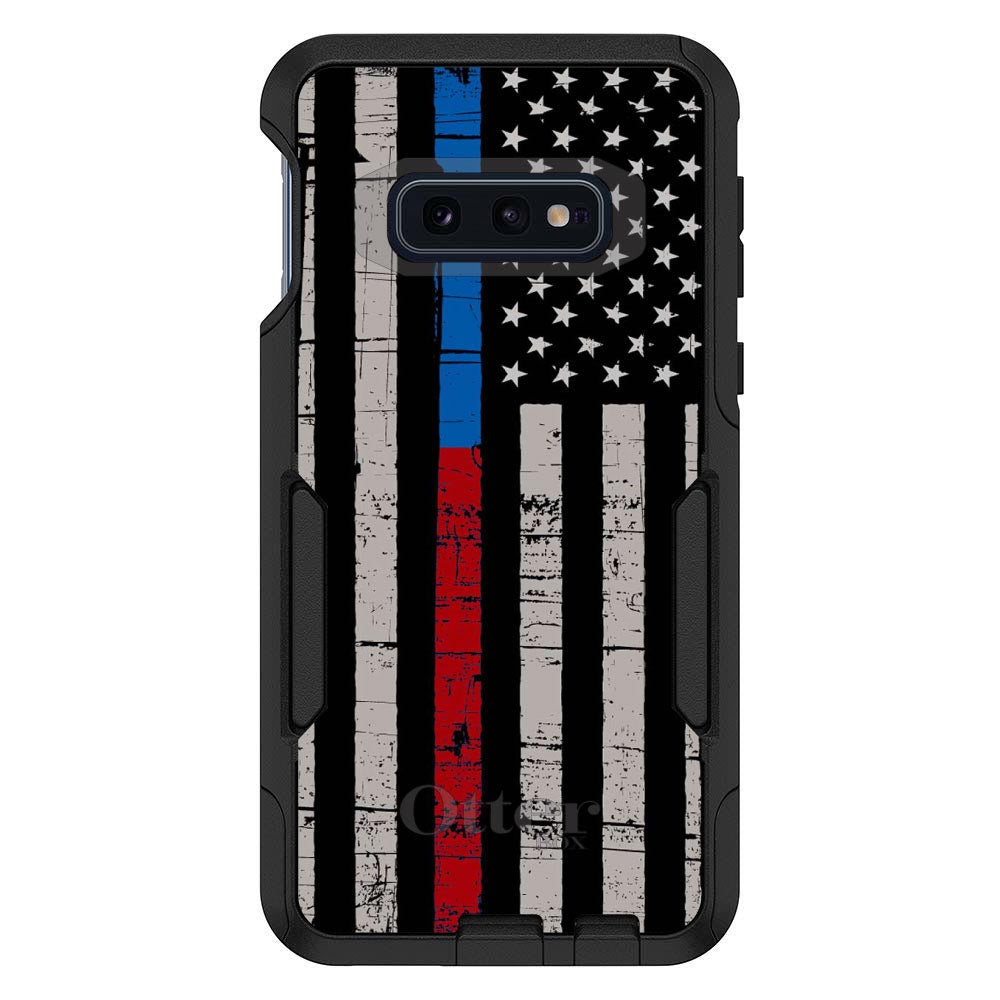 Thin Blue Line Thin Red Line US Flag OtterBox Commuter Case for iPhone & Galaxy, view 8