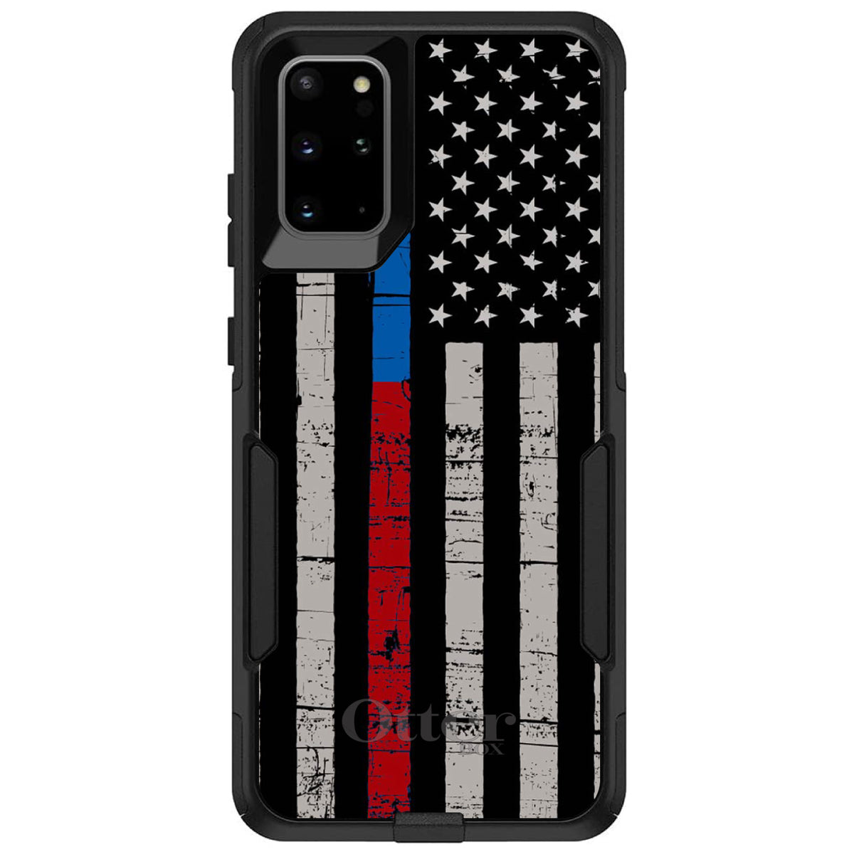 Thin Blue Line Thin Red Line US Flag OtterBox Commuter Case for iPhone & Galaxy, view 6