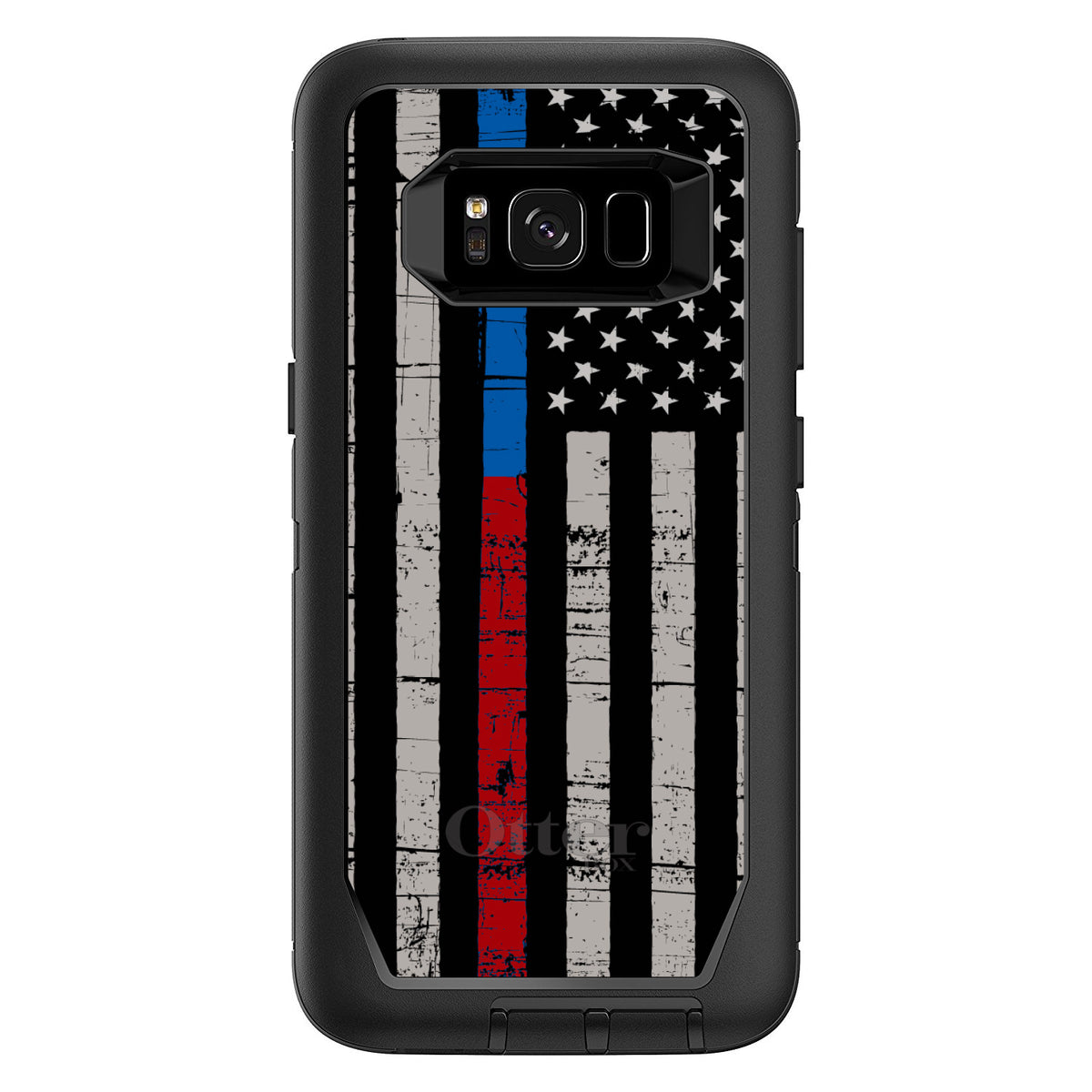 Thin Blue Line Thin Red Line US Flag OtterBox Defender Case for iPhone & Galaxy, view 12