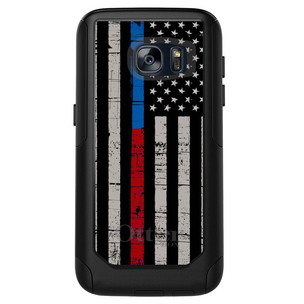 Thin Blue Line Thin Red Line US Flag OtterBox Commuter Case for iPhone & Galaxy, view 11