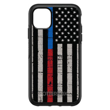 DistinctInk™ OtterBox Symmetry Series Case for Apple iPhone / Samsung Galaxy / Google Pixel - Thin Blue Line Thin Red Line US Flag