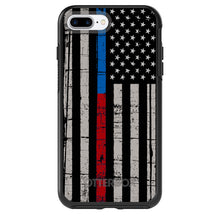 DistinctInk™ OtterBox Symmetry Series Case for Apple iPhone / Samsung Galaxy / Google Pixel - Thin Blue Line Thin Red Line US Flag