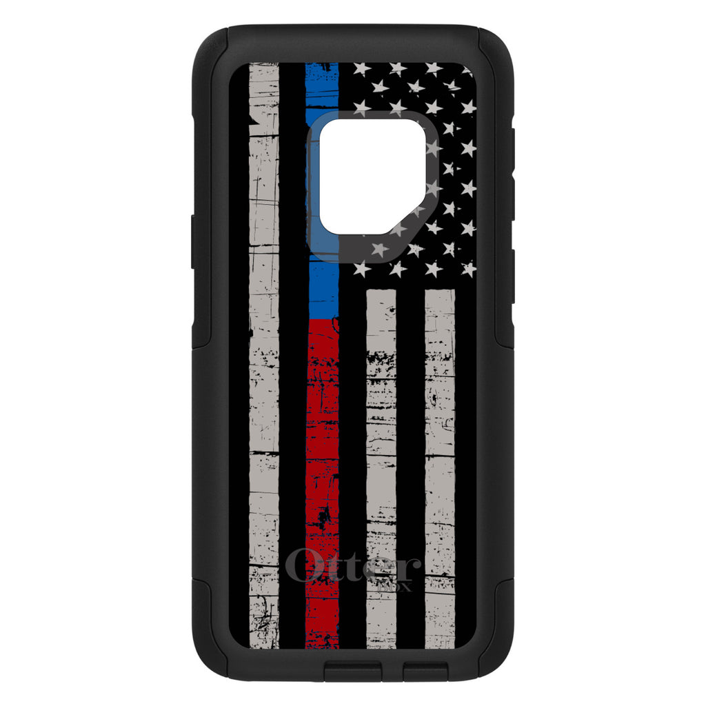 Thin Blue Line Thin Red Line US Flag OtterBox Commuter Case for iPhone & Galaxy, view 9