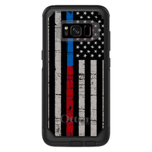 DistinctInk™ OtterBox Commuter Series Case for Apple iPhone or Samsung Galaxy - Thin Blue Line Thin Red Line US Flag