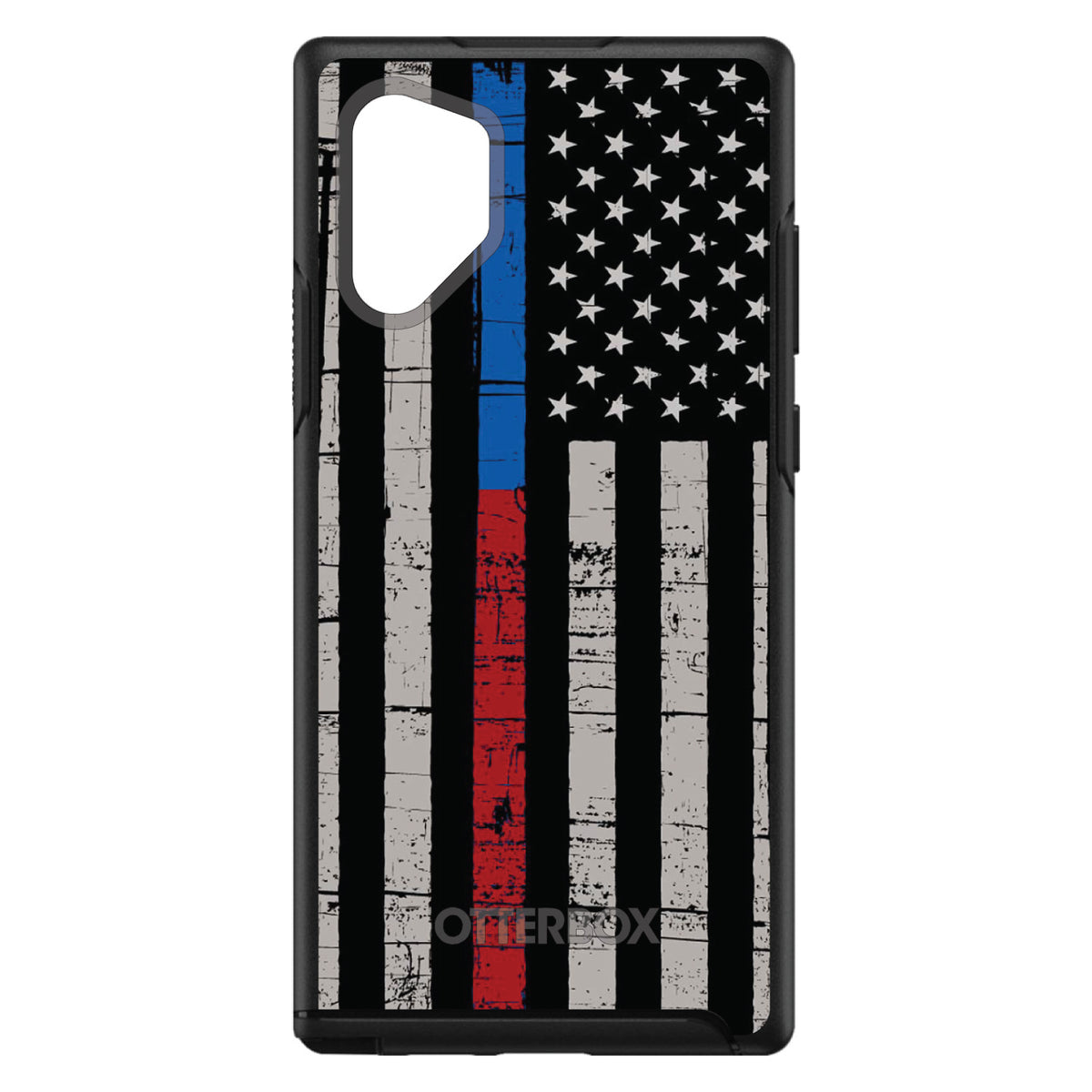 Thin Blue Line Thin Red Line US Flag OtterBox Symmetry Case for iPhone & Galaxy, view 12