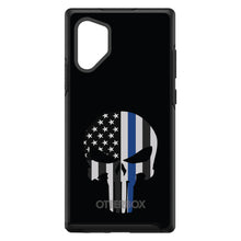 DistinctInk™ OtterBox Symmetry Series Case for Apple iPhone / Samsung Galaxy / Google Pixel - Thin Blue Line Skull