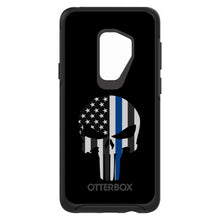 DistinctInk™ OtterBox Symmetry Series Case for Apple iPhone / Samsung Galaxy / Google Pixel - Thin Blue Line Skull