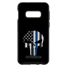 DistinctInk™ OtterBox Symmetry Series Case for Apple iPhone / Samsung Galaxy / Google Pixel - Thin Blue Line Skull