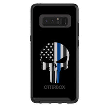 DistinctInk™ OtterBox Symmetry Series Case for Apple iPhone / Samsung Galaxy / Google Pixel - Thin Blue Line Skull