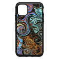 Gold Brown Black Blue Abstract Swirls OtterBox Symmetry Case for iPhone & Galaxy