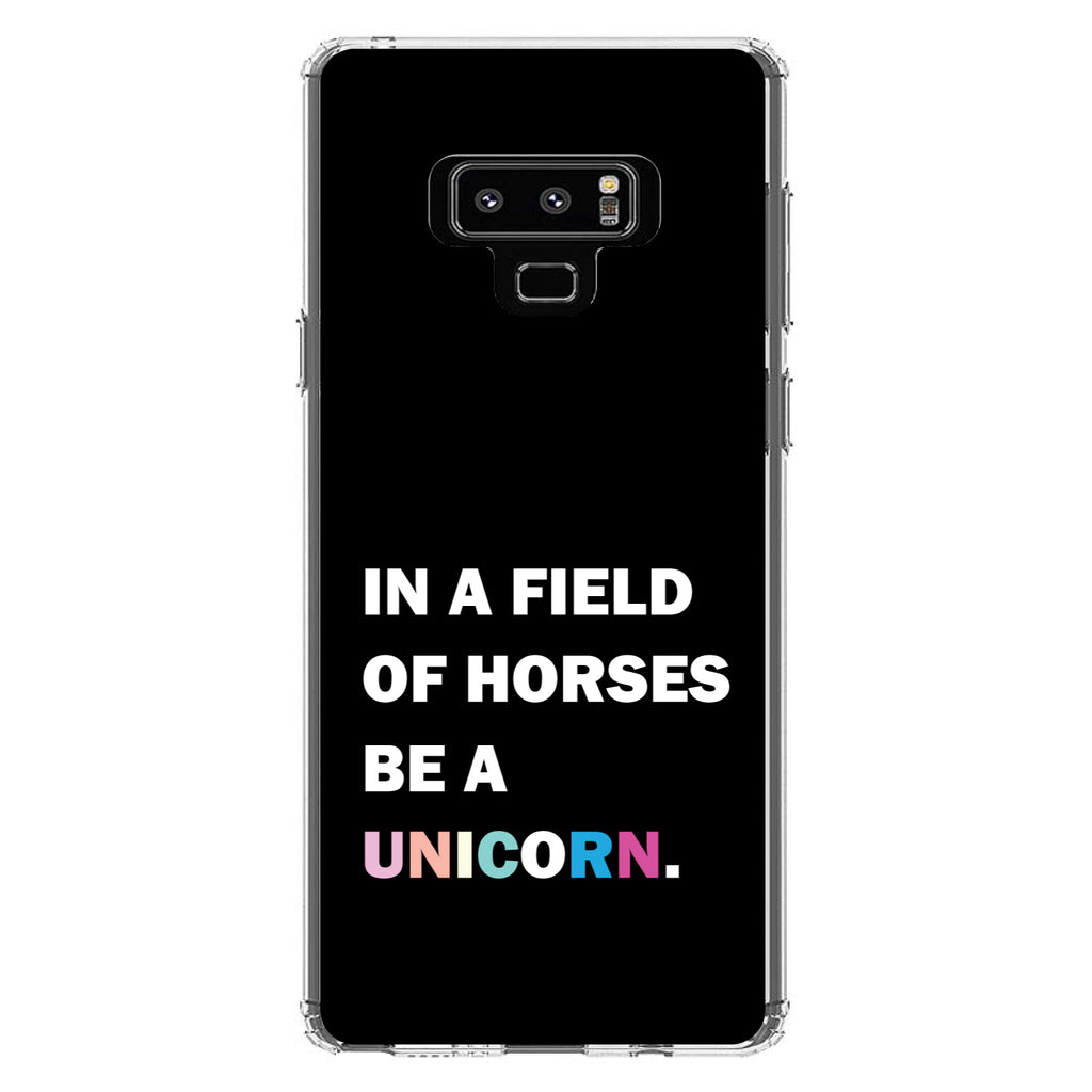In a Field of Horses, Be a Unicorn, Rainbow Clear Shockproof iPhone Case, view 11
