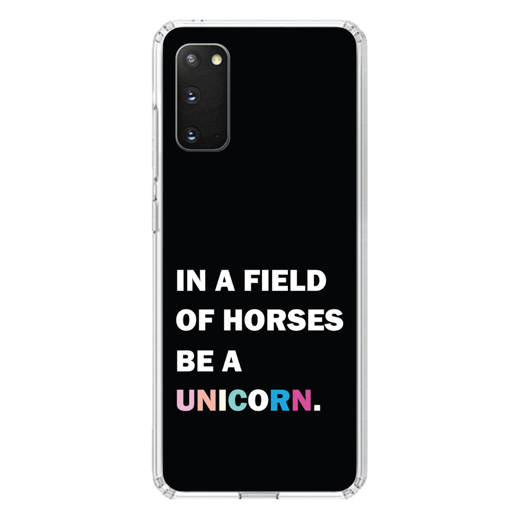 In a Field of Horses, Be a Unicorn, Rainbow Clear Shockproof iPhone Case, view 14