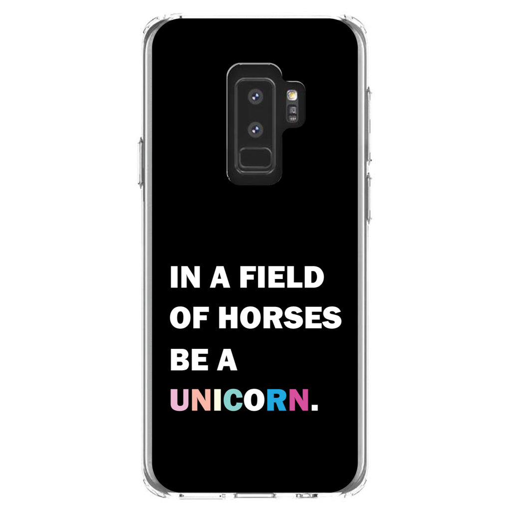 In a Field of Horses, Be a Unicorn, Rainbow Clear Shockproof iPhone Case, view 20