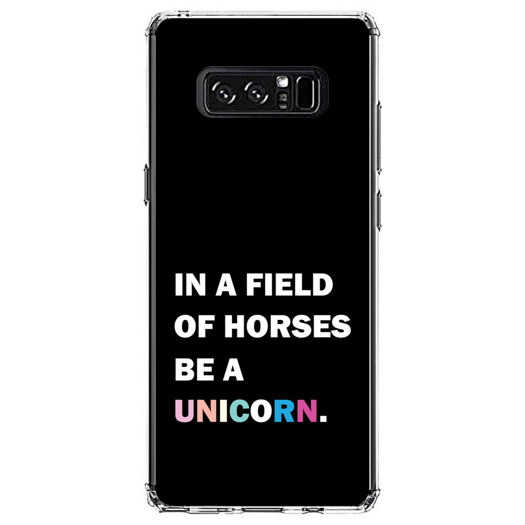 In a Field of Horses, Be a Unicorn, Rainbow Clear Shockproof iPhone Case, view 12