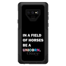 DistinctInk™ OtterBox Commuter Series Case for Apple iPhone or Samsung Galaxy - In a Field of Horses, Be a Unicorn - Rainbow