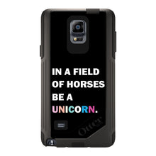 DistinctInk™ OtterBox Commuter Series Case for Apple iPhone or Samsung Galaxy - In a Field of Horses, Be a Unicorn - Rainbow