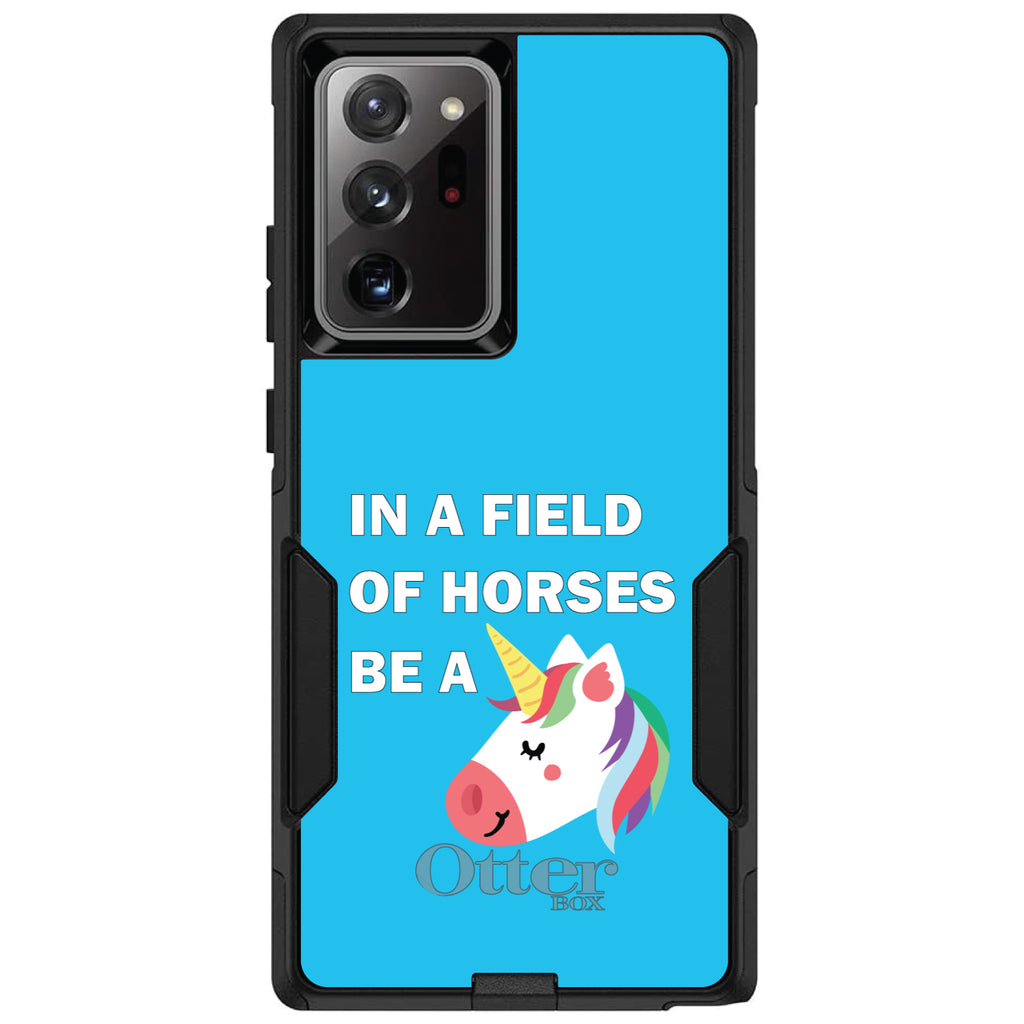 In a Field of Horses, Be a Unicorn, Blue OtterBox Commuter Case for iPhone & Galaxy, view 12
