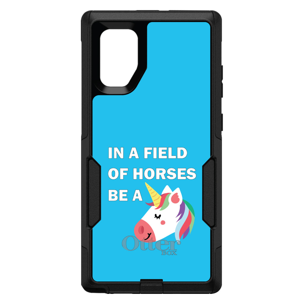 In a Field of Horses, Be a Unicorn, Blue OtterBox Commuter Case for iPhone & Galaxy, view 14