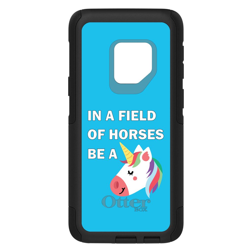 In a Field of Horses, Be a Unicorn, Blue OtterBox Commuter Case for iPhone & Galaxy, view 9