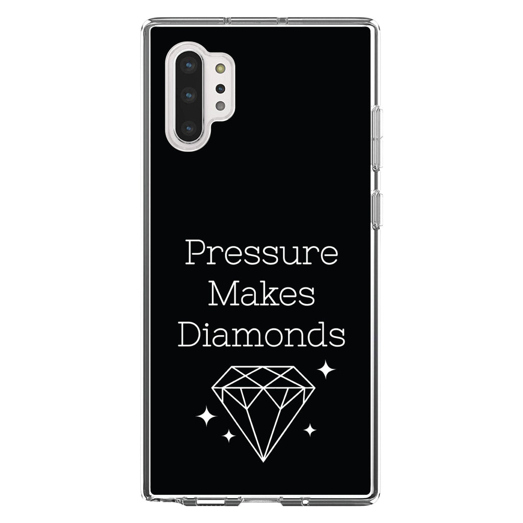 Pressure Makes Diamonds, Black / White Clear Shockproof iPhone Case, view 10