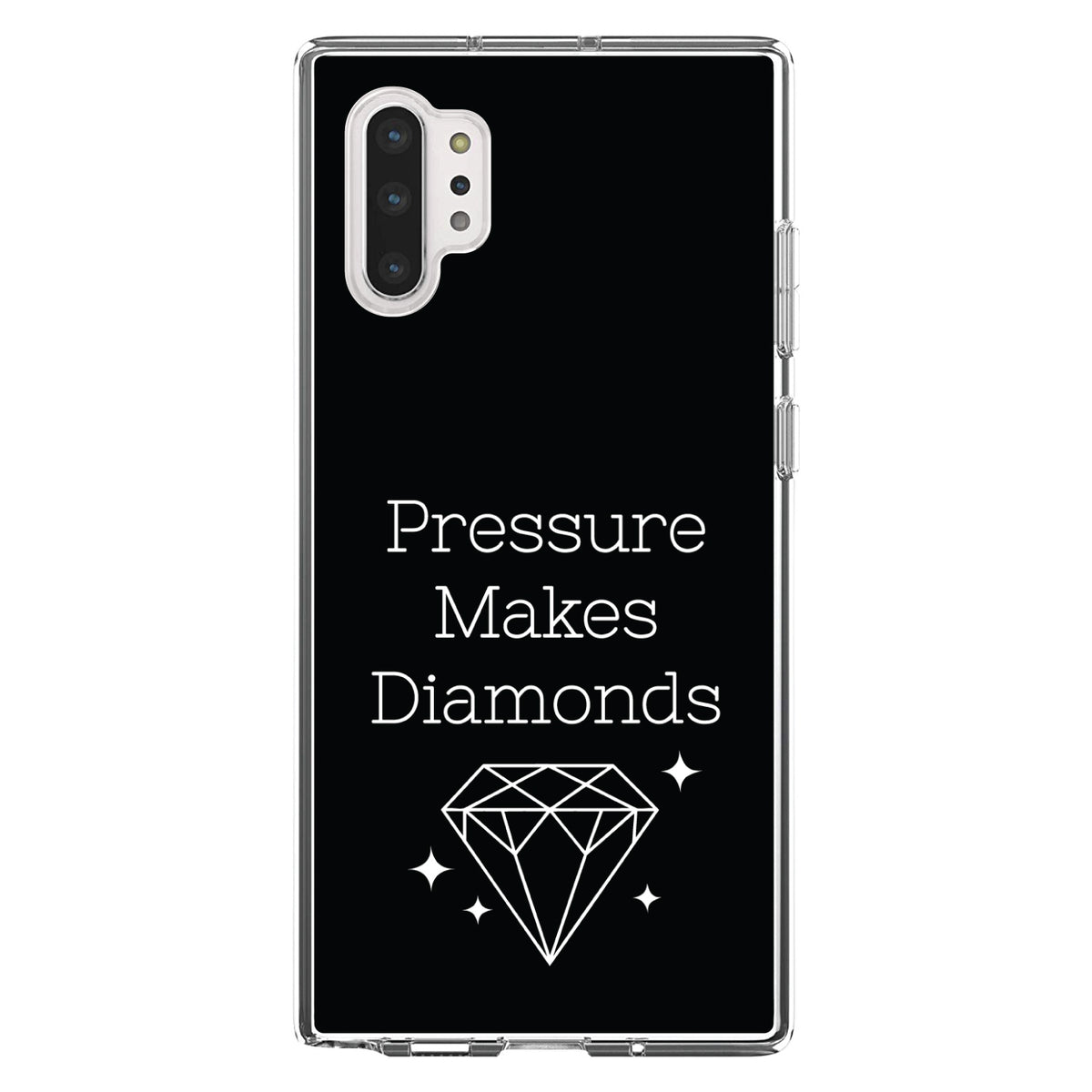 Pressure Makes Diamonds, Black / White Clear Shockproof iPhone Case, view 10